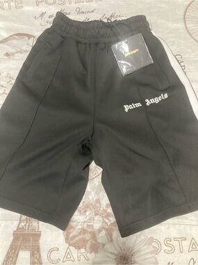 Palm Angels Black Mini Skirt with Drawstring Waist